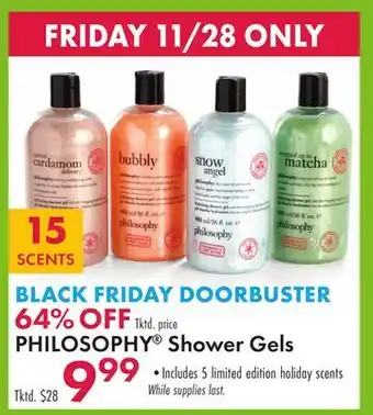 Boscov's PHILOSOPHY Shower Gels offer