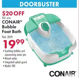 Boscov's CONAIR Bubble Foot Bath offer