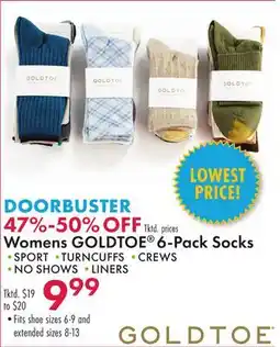Boscov's Womens GOLDTOE 6-Pack Socks offer