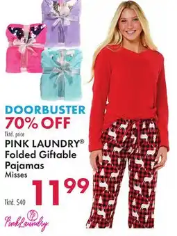Boscov's PINK LAUNDRY Folded Giftable Pajamas offer
