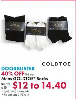 Boscov's Mens GOLDTOE Socks offer