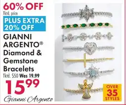 Boscov's GIANNI ARGENTO Diamond & Gemstone Bracelets offer