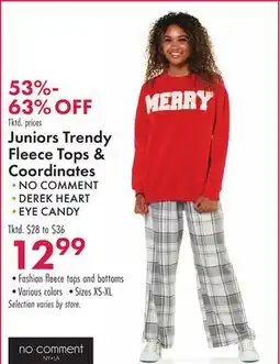 Boscov's Juniors Trendy Fleece Tops & Coordinates offer