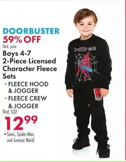 Boscov's Boy 4-7 2-Piece Licensed Character Fleece Sets offer