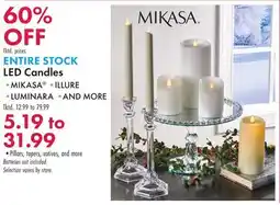 Boscov's ENTIRE STOCK LED Candles offer