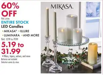 Boscov's ENTIRE STOCK LED Candles offer