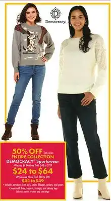 Boscov's COLLECTION DEMOCRACY Sportswear offer