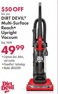Boscov's DIRT DEVIL Multi-Surface Reach + Upright Vacuum offer