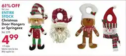 Boscov's ENTIRE STOCK Christmas Door Hangers or Springeez offer