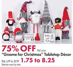 Boscov's Gnome for Christmas Tabletop Décor offer