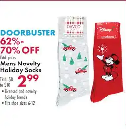 Boscov's Mens Novelty Holiday Socks offer
