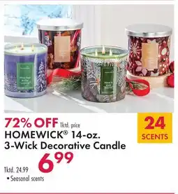 Boscov's HOMEWICK 14-oz. 3-Wick Decorative Candle offer