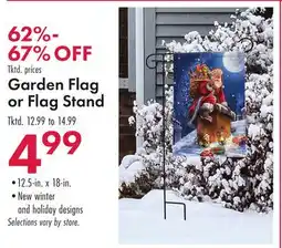 Boscov's Garden Flag or Flag Stand offer
