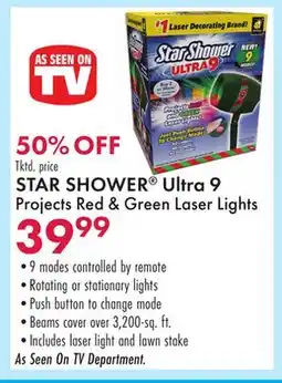 Boscov's STAR SHOWER Ultra 9 Projects Red & Green Laser Lights offer