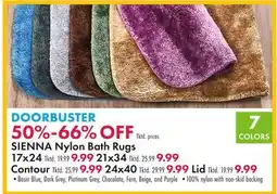 Boscov's SIENNA Nylon Bath Rugs offer