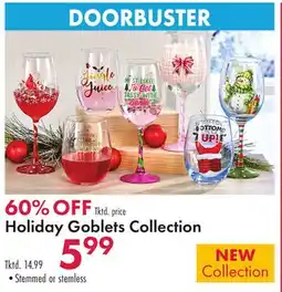 Boscov's Holiday Goblets Collection offer