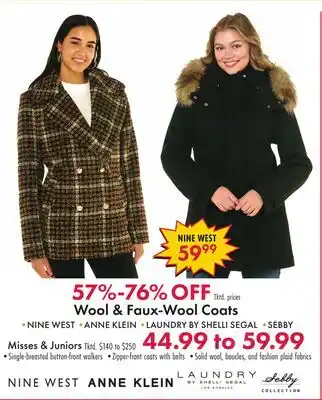 Boscov's Wool & Faux-Wool Coats offer