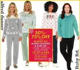 Boscov's ALMOST ALL ALFRED DUNNER & RUBY RD offer