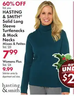 Boscov's HASTING & SMITH Solid Long Sleeve Turtlenecks & Mock Necks offer