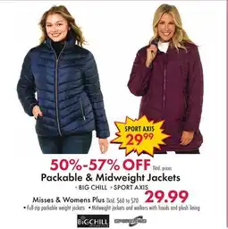 Boscov's Packable & Midweight Jackets offer