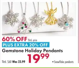 Boscov's Gemstone Holiday Pendants offer