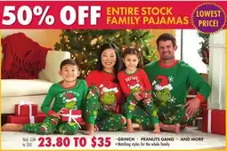 Boscov's FAMILY PAJAMAS offer