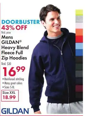 Boscov's Mens GILDAN Heavy Blend Fleece Full Zip Hoodies offer