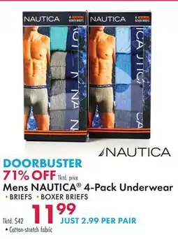 Boscov's Mens NAUTICA 4-Pack Underwear offer
