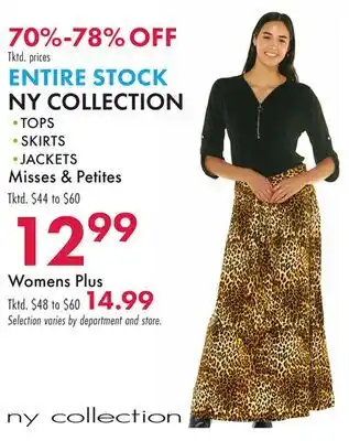 Boscov's ENTIRE STOCK NY COLLECTION offer