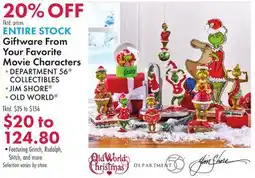 Boscov's ENTIRE STOCK Giftware From Your Favorite Movie Characters offer