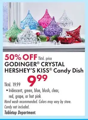 Boscov's GODINGER CRYSTAL HERSHEY'S KISS Candy Dish offer