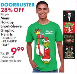 Boscov's Mens Holiday Short-Sleeve Graphic T-Shirts offer