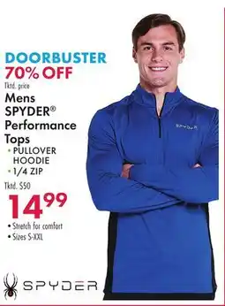 Boscov's Mens SPYDER Performance Tops offer