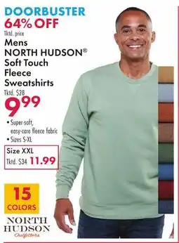 Boscov's Mens NORTH HUDSON Soft Touch Fleece Sweatshirts offer