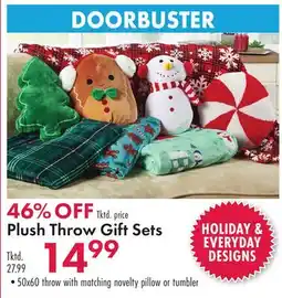Boscov's Plush Throw Gift Sets offer