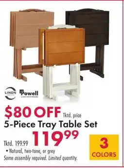 Boscov's 5-Piece Tray Table Set offer
