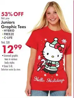 Boscov's Juniors Graphic Tees Licensed graphic tees offer