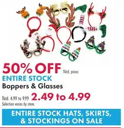 Boscov's ENTIRE STOCK Boppers & Glasses offer