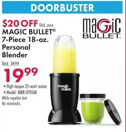 Boscov's MAGIC BULLET 7-Piece 18-oz. Personal Blender offer