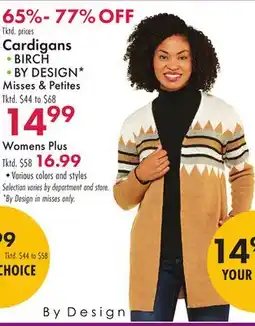 Boscov's Cardigans offer