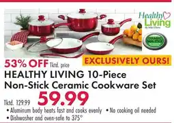 Boscov's HEALTHY LIVING 10-Piece Non-Stick Ceramic Cookware Set offer
