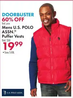 Boscov's Mens U.S POLO ASSN. Puffer Vests offer