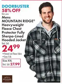 Boscov's Mens MOUNTAIN RIDGE Heavyweight Fleece Chest Protector offer