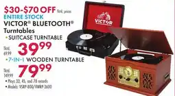 Boscov's ENTIRE STOCK VICTOR BLUETOOTH Turntables offer