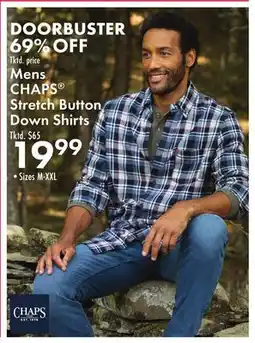 Boscov's Mens CHAPS Stretch Button Down Shirts offer