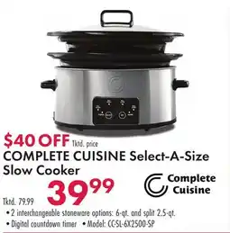 Boscov's COMPLETE CUISINE Select-A-Size Slow Cooker offer