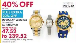 Boscov's INVICTA Watches offer