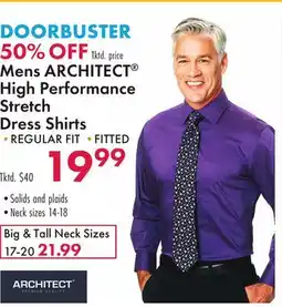 Boscov's Mens ARCHITECT High Performance Stretch Dress Shirts offer