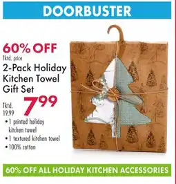 Boscov's 2-Pack Holiday Kitchen Towel Gift Set offer
