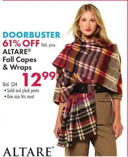 Boscov's ALTARE Fall Capes & Wraps offer